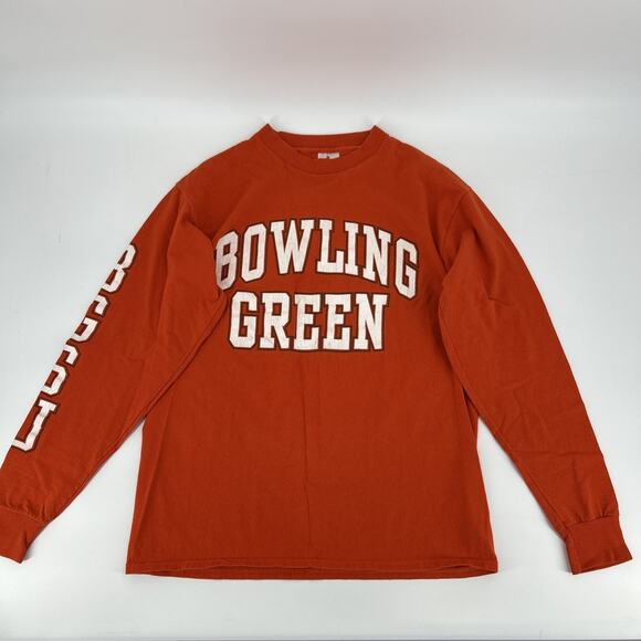 Vintage Bowling Green State University Shirt Men Large Orange Sleeve Print BGSU - Picture 4 of 11